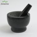 cheap price 15cm black color natural stone chocolate stone grinder